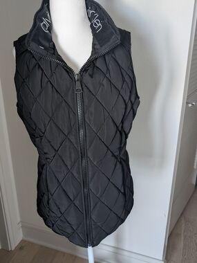 Calvin Klein Black Diamond-Quilted Sleeveless Vest